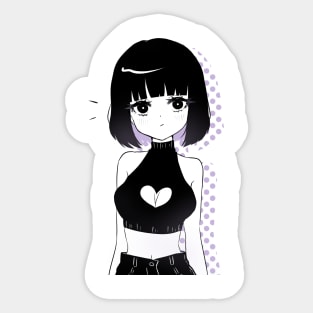Gothic Anime Girl Sticker